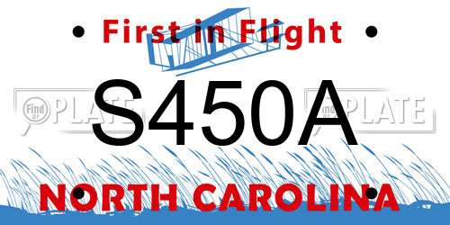 S450A North Carolina License Plate