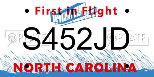 S452JD North Carolina License Plate
