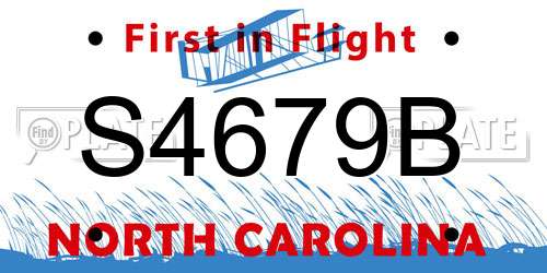 S4679B North Carolina License Plate