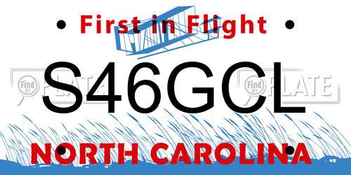 S46GCL North Carolina License Plate