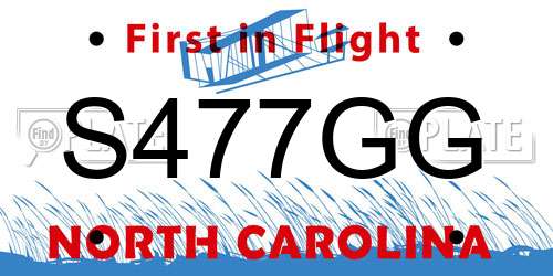 S477GG North Carolina License Plate
