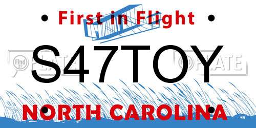 S47TOY North Carolina License Plate