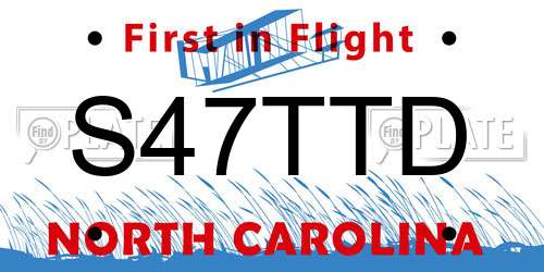 S47TTD North Carolina License Plate