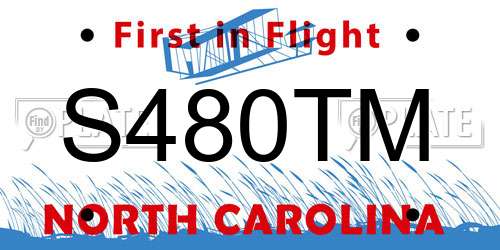 S480TM North Carolina License Plate