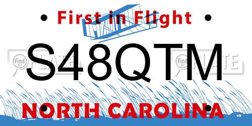 S48QTM North Carolina License Plate