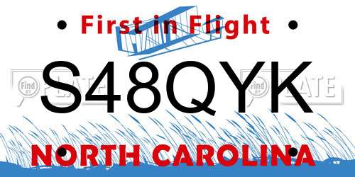 S48QYK North Carolina License Plate
