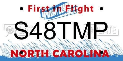 S48TMP North Carolina License Plate