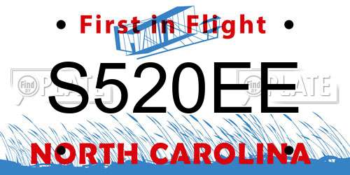 S520EE North Carolina License Plate