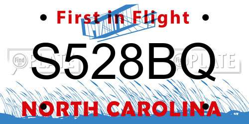 S528BQ North Carolina License Plate