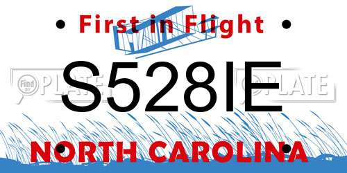 S528IE North Carolina License Plate