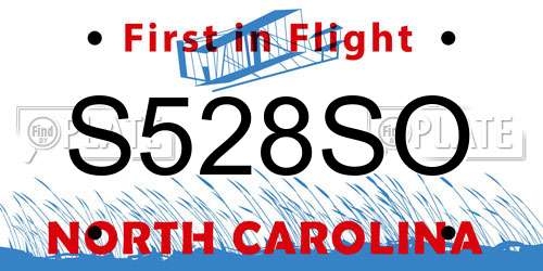 S528SO North Carolina License Plate