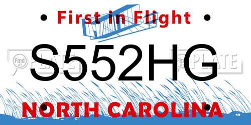 S552HG North Carolina License Plate