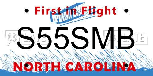 S55SMB North Carolina License Plate