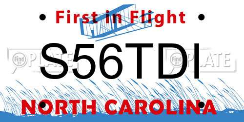 S56TDI North Carolina License Plate