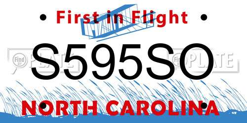 S595SO North Carolina License Plate