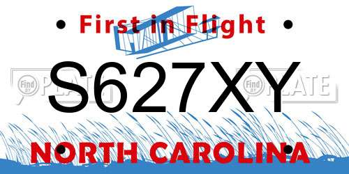 S627XY North Carolina License Plate