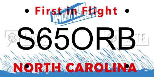 S65ORB North Carolina License Plate