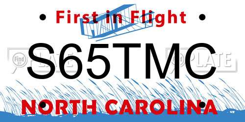 S65TMC North Carolina License Plate