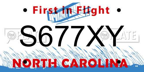 S677XY North Carolina License Plate