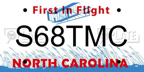 S68TMC North Carolina License Plate