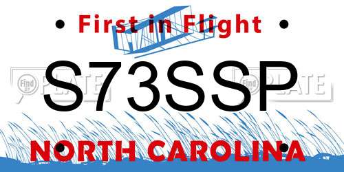 S73SSP North Carolina License Plate