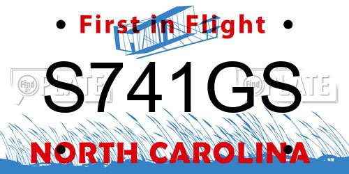 S741GS North Carolina License Plate