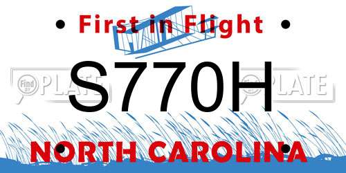 S770H North Carolina License Plate