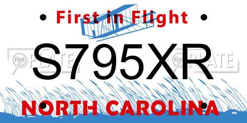S795XR North Carolina License Plate