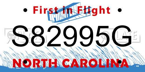 S82995G North Carolina License Plate