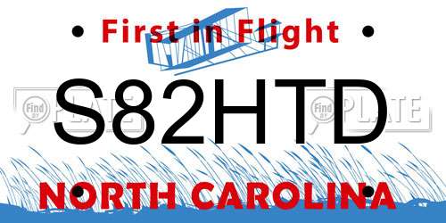 S82HTD North Carolina License Plate