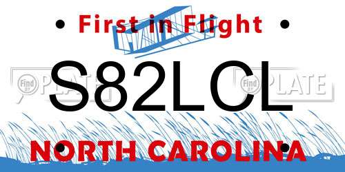 S82LCL North Carolina License Plate