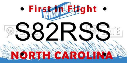 S82RSS North Carolina License Plate