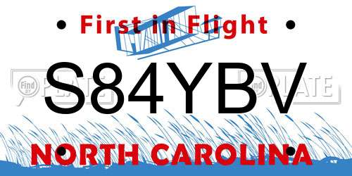 S84YBV North Carolina License Plate