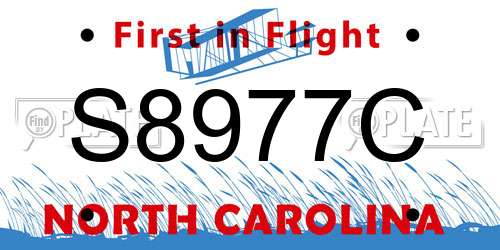 S8977C North Carolina License Plate