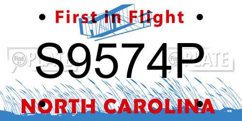 S9574P North Carolina License Plate