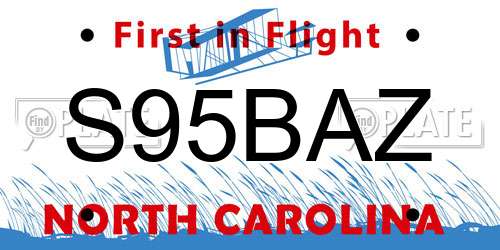 S95BAZ North Carolina License Plate