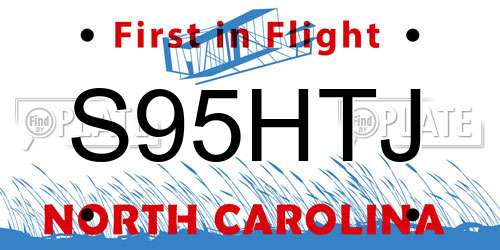 S95HTJ North Carolina License Plate