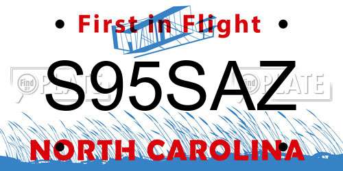 S95SAZ North Carolina License Plate