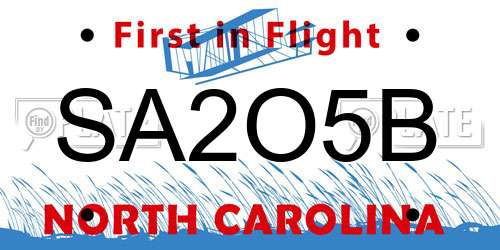 SA2O5B North Carolina License Plate