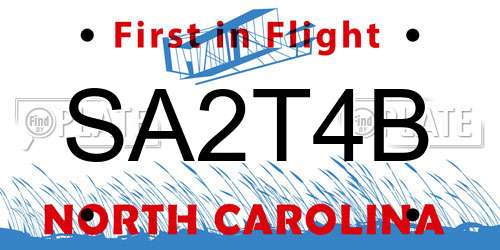 SA2T4B North Carolina License Plate