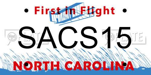SACS15 North Carolina License Plate