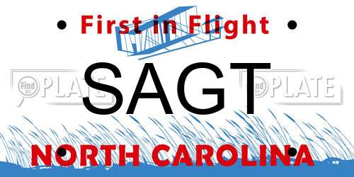 SAGT North Carolina License Plate