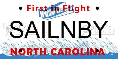 SAILNBY North Carolina License Plate