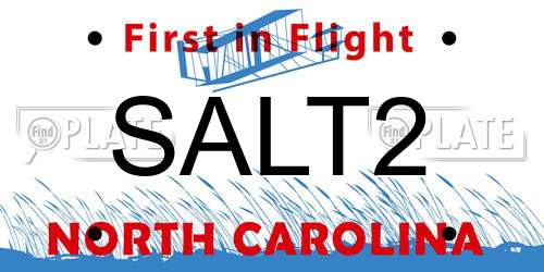 SALT2 North Carolina License Plate