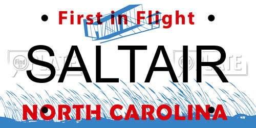 SALTAIR North Carolina License Plate