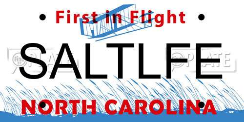 SALTLFE North Carolina License Plate