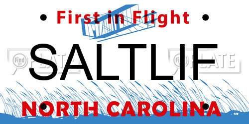 SALTLIF North Carolina License Plate