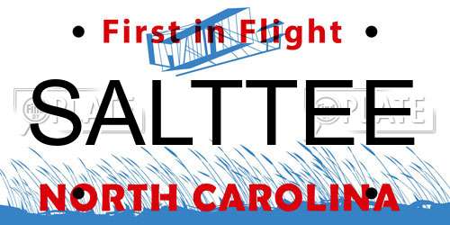SALTTEE North Carolina License Plate