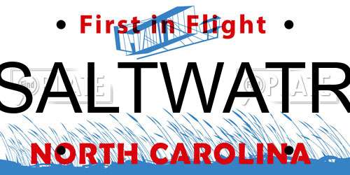 SALTWATR North Carolina License Plate