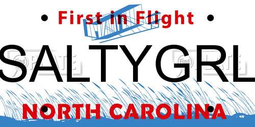 SALTYGRL North Carolina License Plate